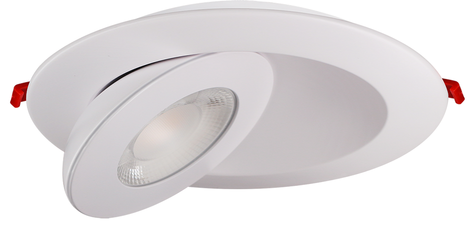 6" Round Floating Gimbal Recessed LED 15W 3000K | LED-6-S15W-3K-FG-WH