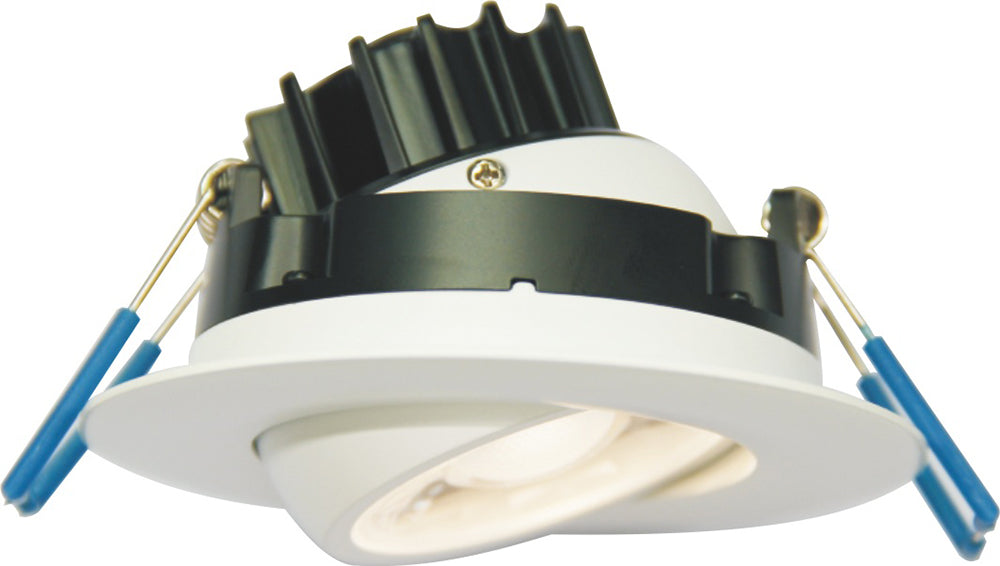 Product Marketing Image of Simply Secured SKU: LL3G-27K-WH by Vendor Lotus LED Lights Product Lotus 3" Round Eyeball Gimbal 20° Tilt & 360° Rotation | LL3G-27K-WH