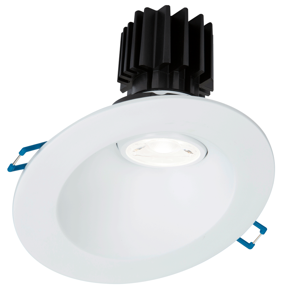 Studio Photography Marketing Image of Lotus LED Lights Product LRG3-3018K-HO-4RSL-WH for SimplySecured.ca Shopify