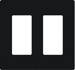 Lutron Nova T 2-Gang Architectural Wall Plate - For 2 Accessories | NT-R3R3-FB