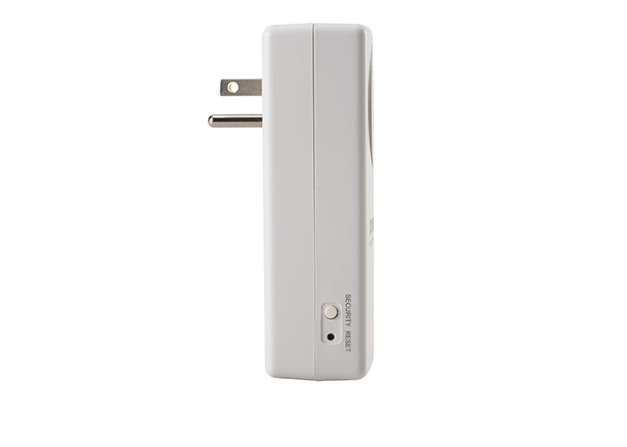 White power adapter on a white background