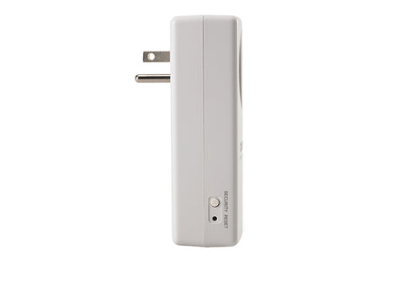 White power adapter on a white background