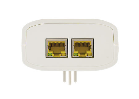 Close-up of the Comtrend PG-9182PoE showing two PoE-capable Gigabit Ethernet ports and status LEDs.
