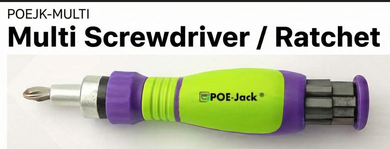 Ratcheting Multi-Bit Screwdriver - Regular Size, Interchangeable Bits | POEJK-MULTI