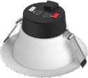 6" Round Commercial 3CCT 3 Power Levels 120-347V Dimmable 0-10V Wet Type IC Air-Tight CRI 90+ | TP120-347-RT6-C-DIM-G1-ES