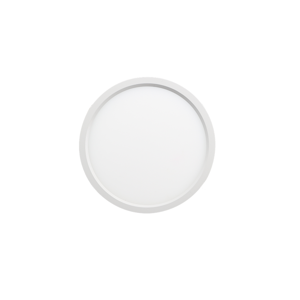Product Display Visual of the SKU: RENO-S5R-MCCT-WH 10W for Marketing of theReno 5" Slim Surface Round | RENO-S5R-MCCT-WH 10W