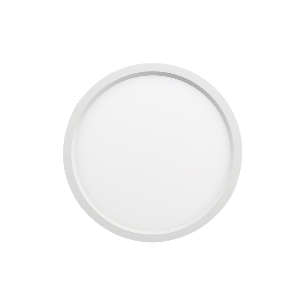 Product Display Visual of the SKU: RENO-S12R-MCCT-WH 22W for Marketing of theReno 12" Slim Surface Round | RENO-S12R-MCCT-XX 22W