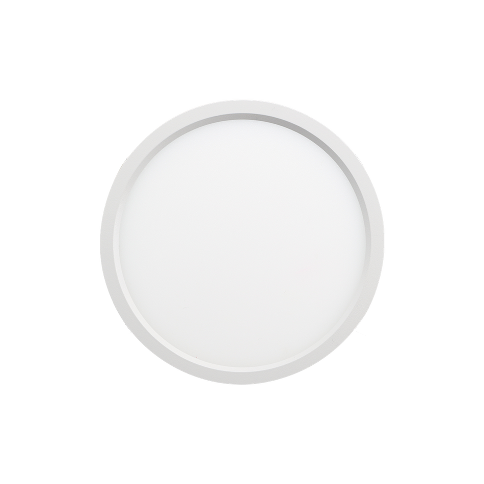 Product Display Visual of the SKU: RENO-S12R-MCCT-WH 22W for Marketing of theReno 12" Slim Surface Round | RENO-S12R-MCCT-XX 22W