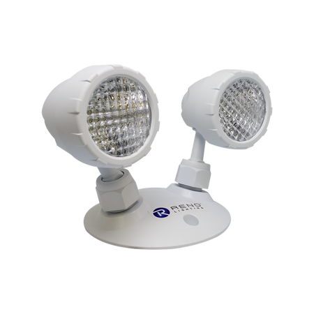 Product Display Visual of the SKU: RENO-ERH2W-2 for Marketing of theReno Double Head Emergency Light | RENO-ERH2W-2