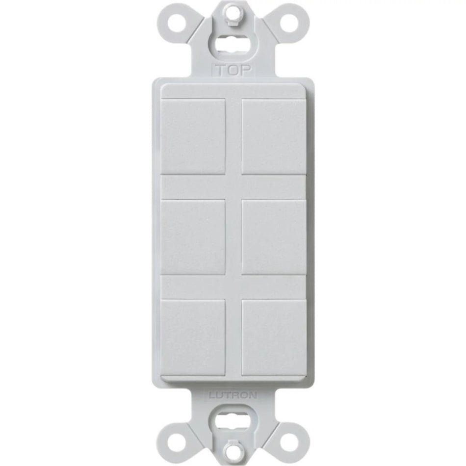 Lutron Claro 6-Port Frame - Field Customizable Keystone Insert (Satin Finish) | SC-6PF