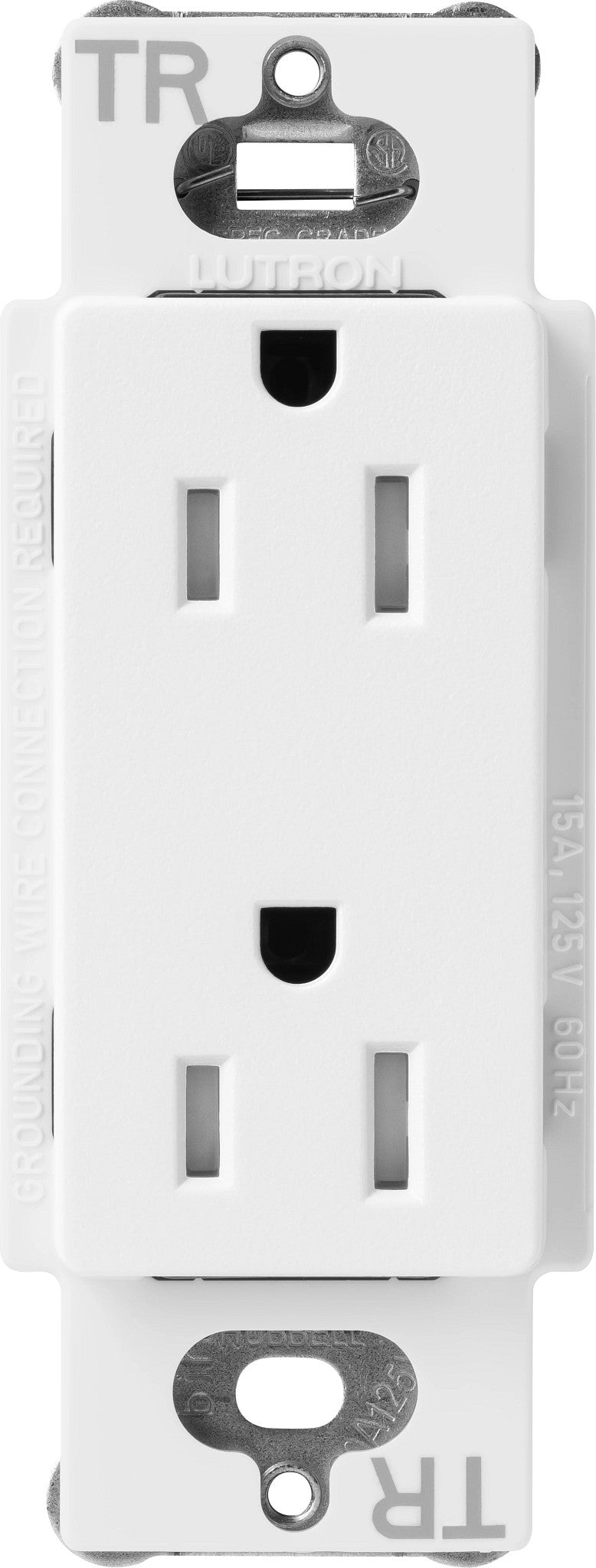 Lutron Satin Colors 15A Tamper-Resistant Duplex Receptacle - Designer Wall Outlet | SCRS-15-TR