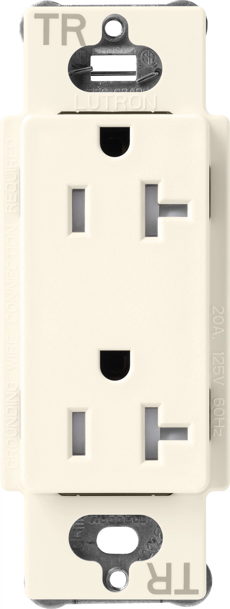 Lutron Satin Colors 20A Tamper-Resistant Duplex Receptacle - High-Capacity Wall Outlet | SCRS-20-TR