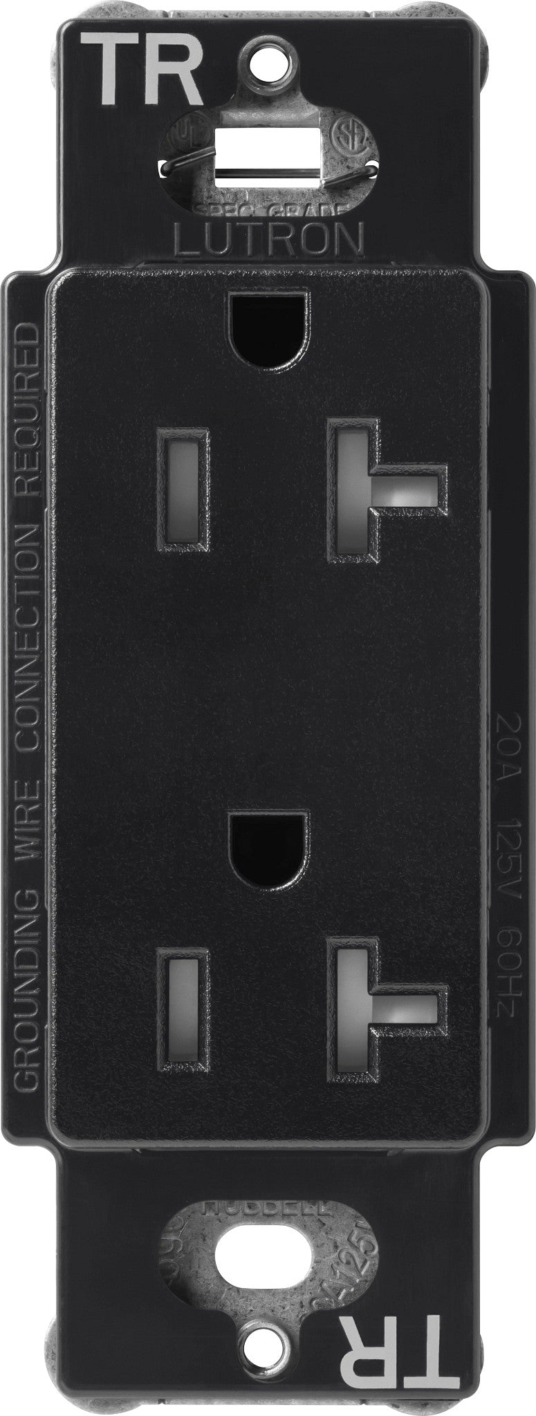Lutron Satin Colors 20A Tamper-Resistant Duplex Receptacle - High-Capacity Wall Outlet | SCRS-20-TR