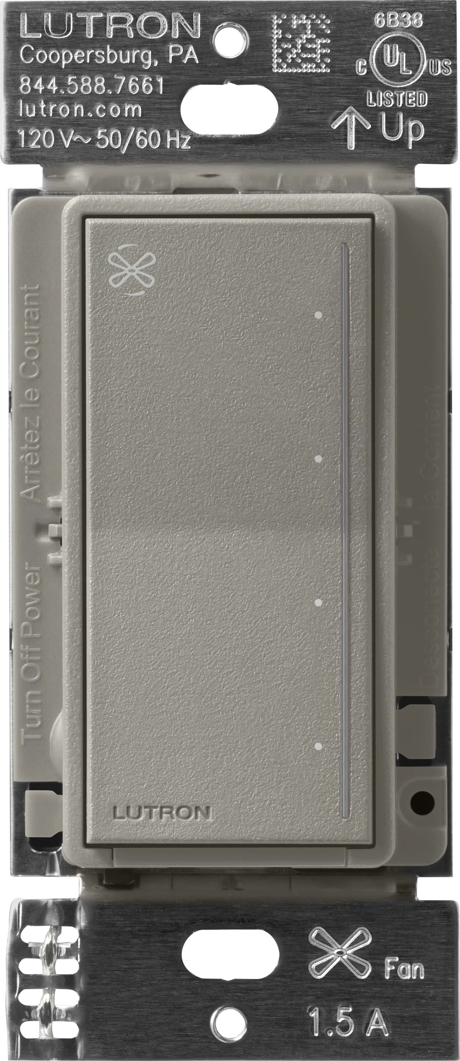 Lutron Sunnata Touch Fan Speed Control - 4-Speed, Single Pole (Neutral Required) | ST-FSQ-N