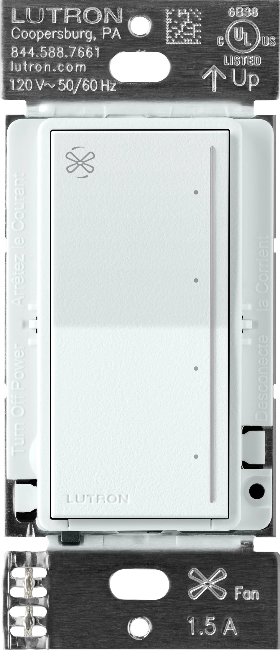 Lutron Sunnata Touch Fan Speed Control - 4-Speed, Single Pole (Neutral Required) | ST-FSQ-N