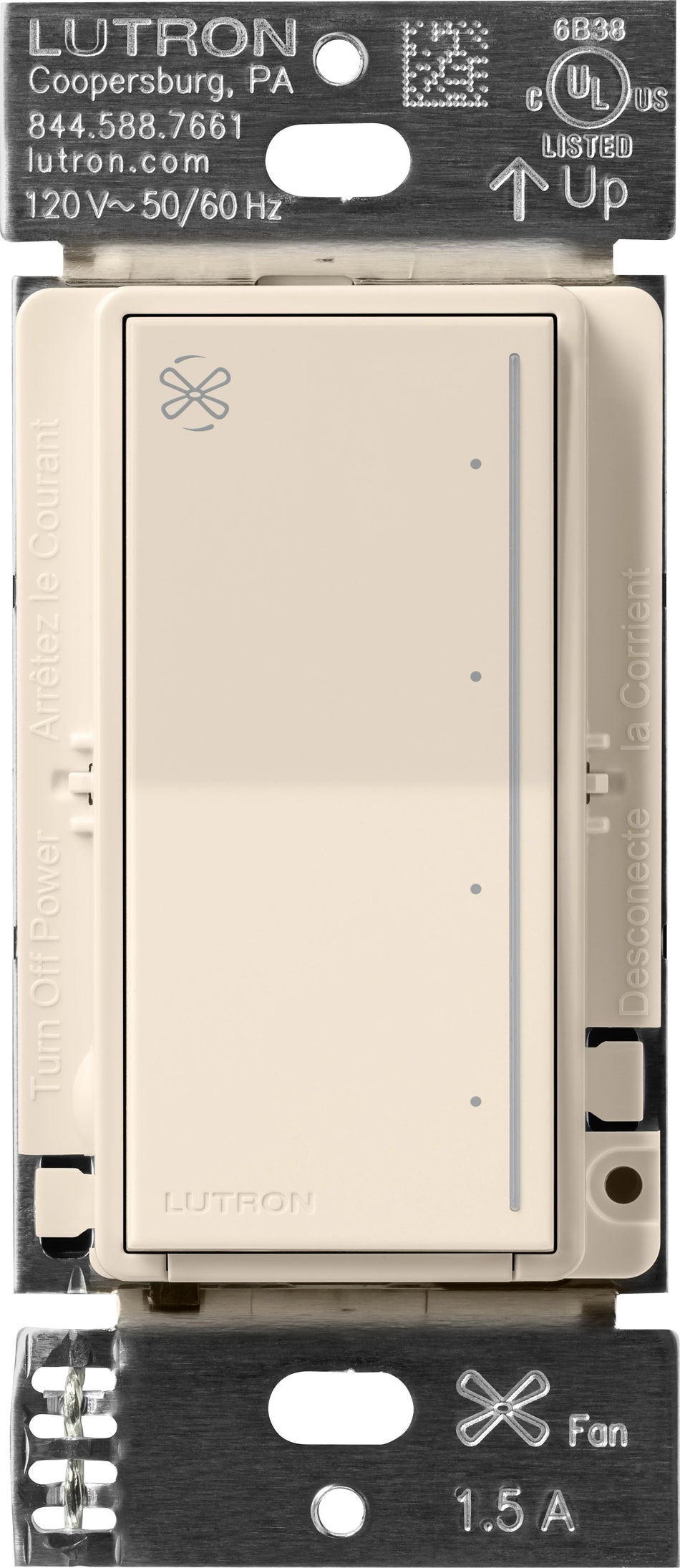 Lutron Sunnata Touch Fan Speed Control - 4-Speed, Single Pole (Neutral Required) | ST-FSQ-N