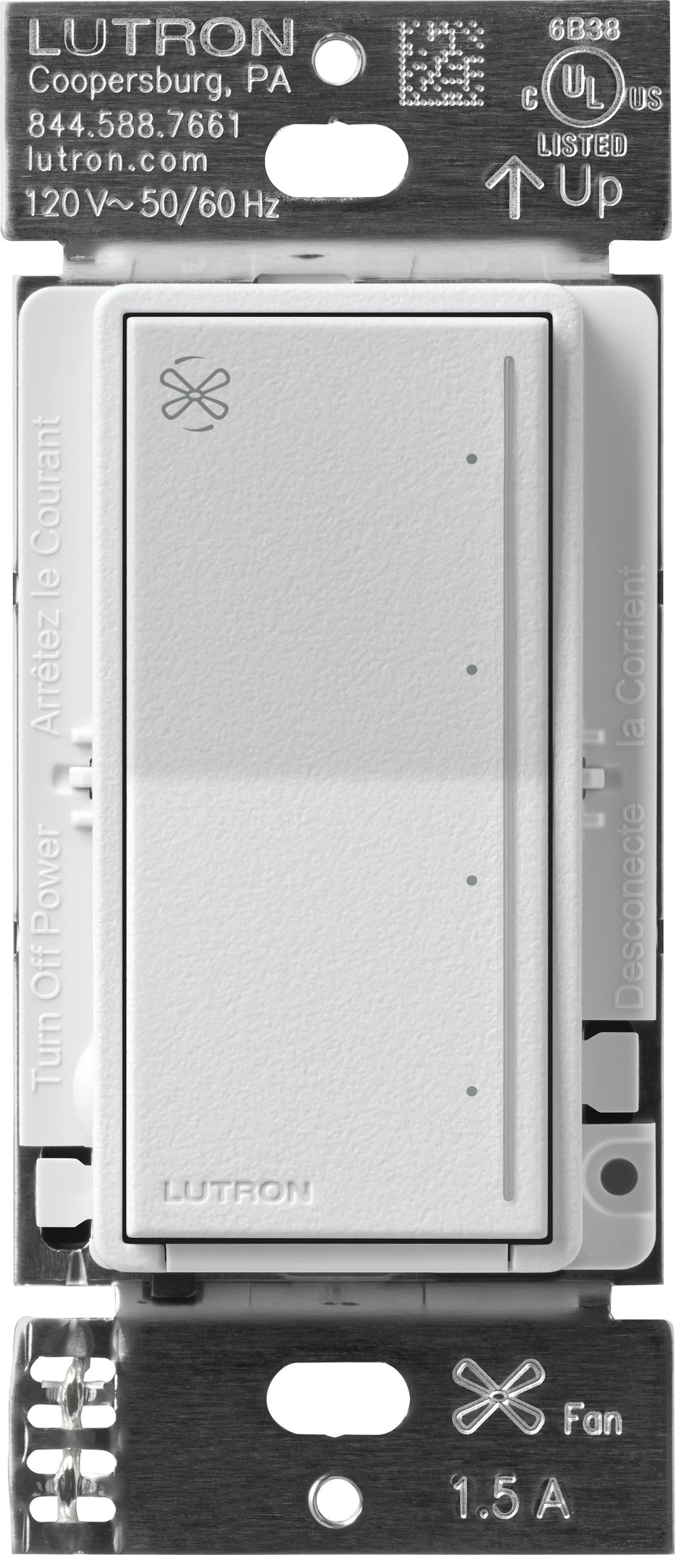 Lutron Sunnata Touch Fan Speed Control - 4-Speed, Single Pole (Neutral Required) | ST-FSQ-N