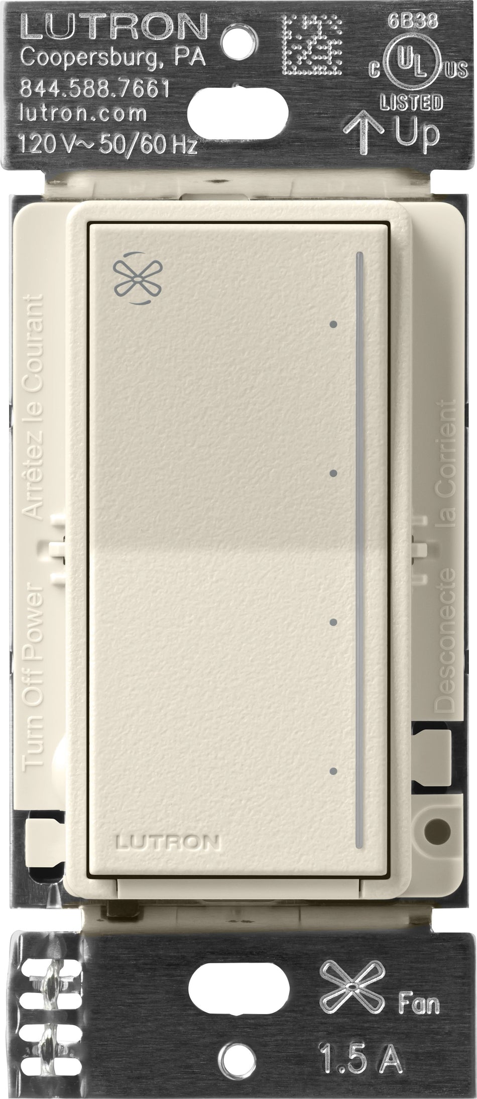 Lutron Sunnata Touch Fan Speed Control - 4-Speed, Single Pole (Neutral Required) | ST-FSQ-N