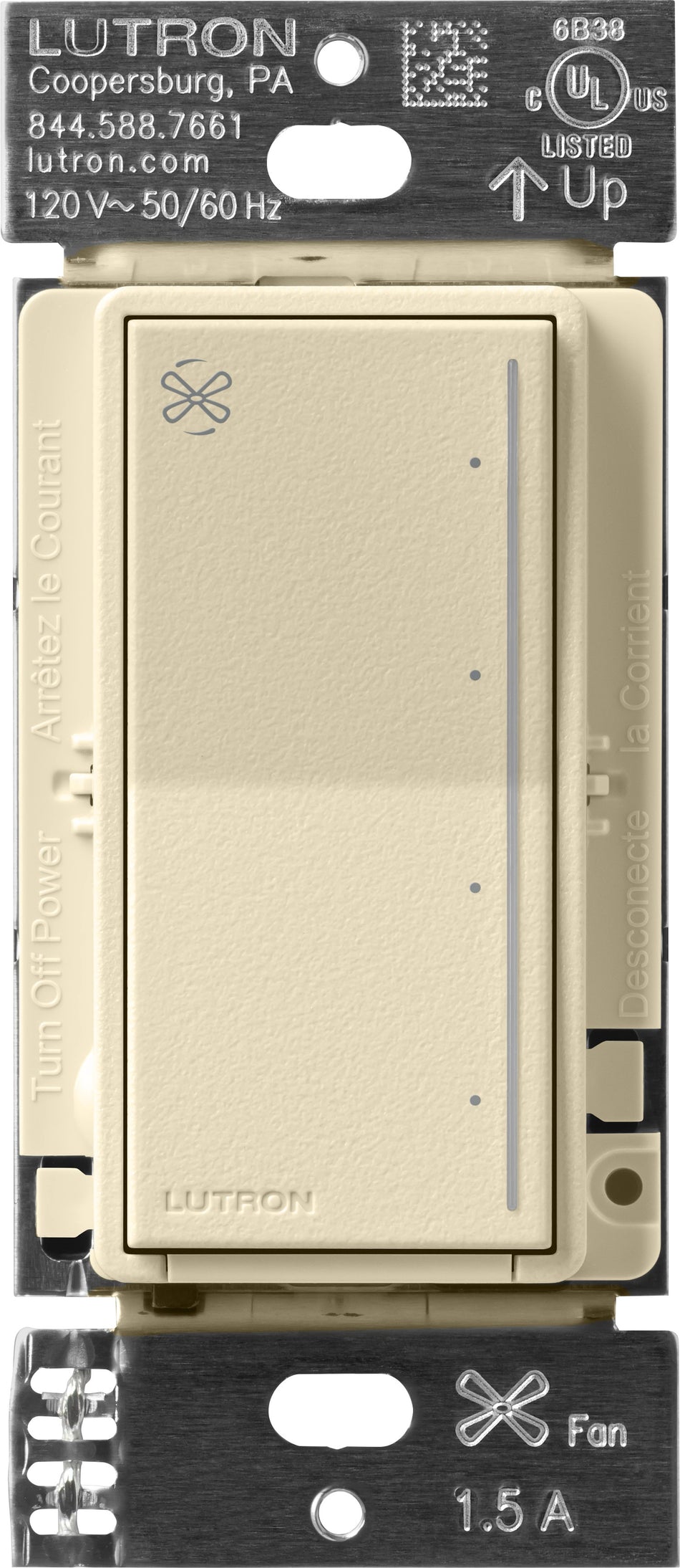 Lutron Sunnata Touch Fan Speed Control - 4-Speed, Single Pole (Neutral Required) | ST-FSQ-N