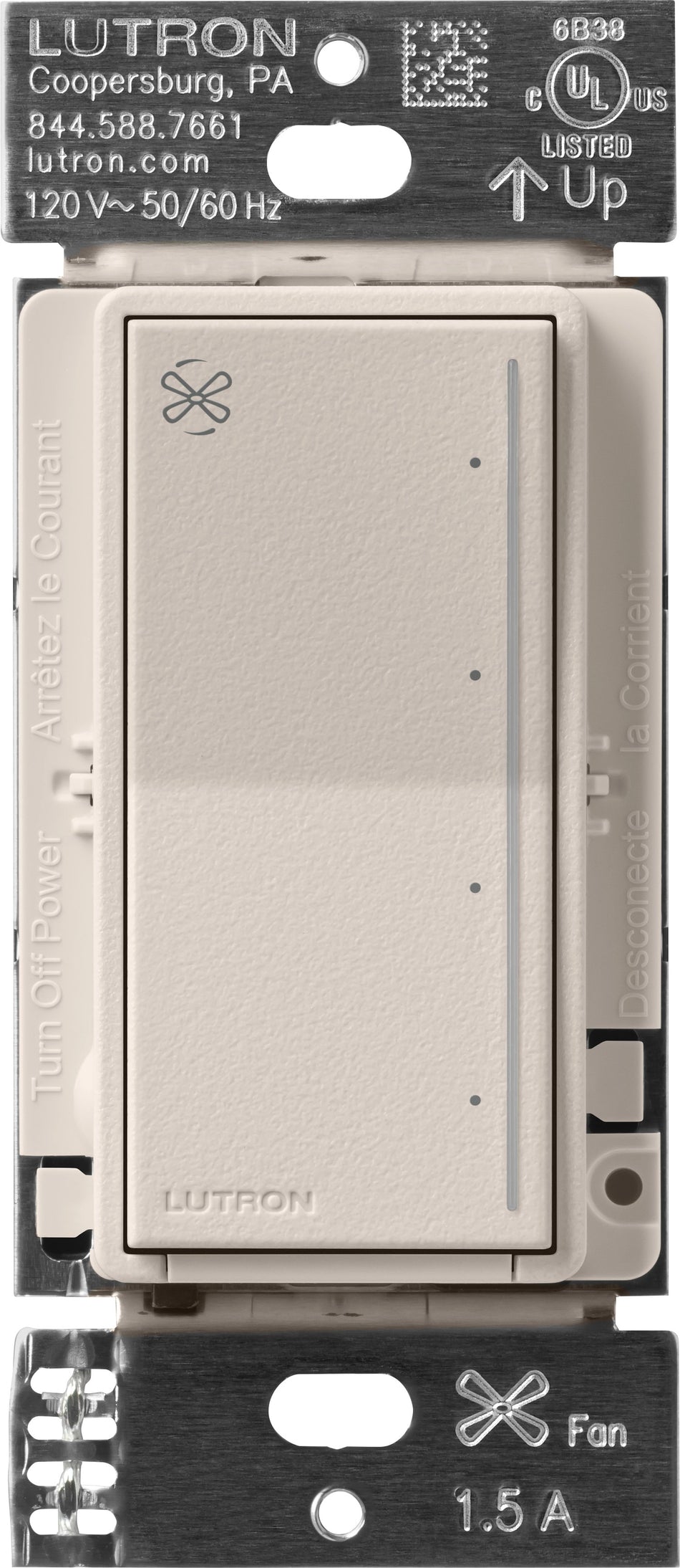 Lutron Sunnata Touch Fan Speed Control - 4-Speed, Single Pole (Neutral Required) | ST-FSQ-N