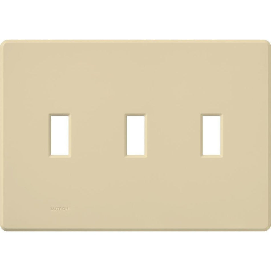 Lutron Fassada 3-Gang Wall Plate | For 3 Traditional Toggle Controls | FG-3