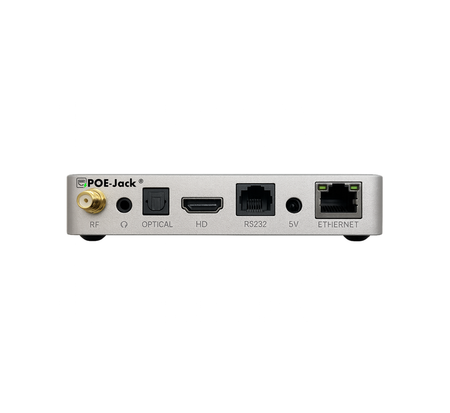 Product Marketing image of the Grid Networking SKU POEJK-DS1 - Grid POE-Jack® Android Player | 4GB RAM / 32GB Storage, Metal Case, PoE-Powered | POEJK-DS1