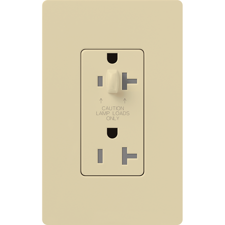 Product Display Visual of the SKU: CAR-20-HDTR-WH-C for Marketing of theLutron Half Dimming Tamper-Resistant Receptacles - 15A 120/125V | CAR-20-HDTR-XX