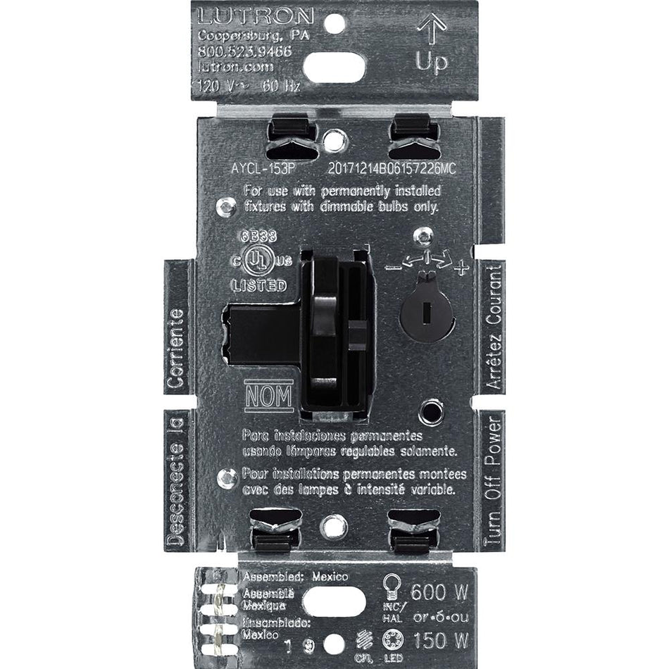 Lutron Ariadni LED+ Dimmer Switch 150W LED  /  600W Inc / Hal Single-Pole / 3-Way | AYCL-153P
