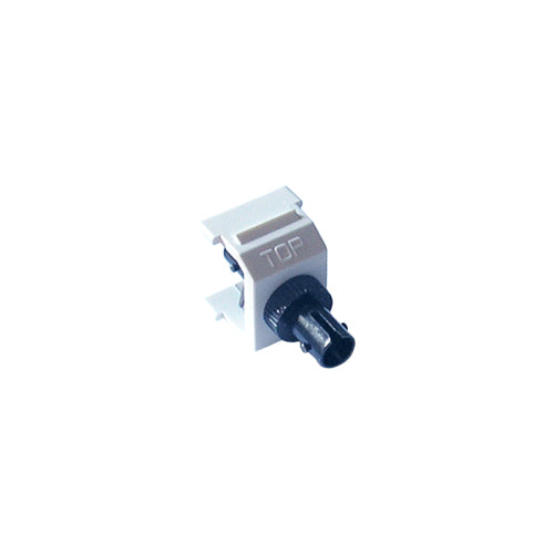 Lutron Claro ST Fiber Optic Jack - Keystone Connector (White) | CON-1F-ST-WH