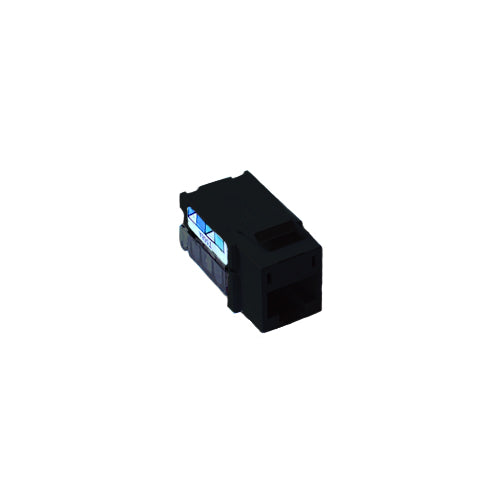 Lutron Claro Cat6 RJ45 Network Jack - Keystone Connector (Black) | CON-1P-C6