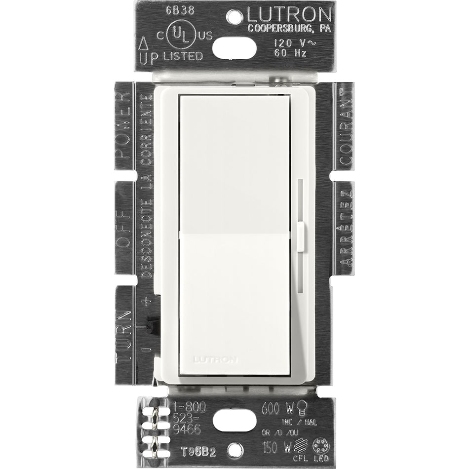 Lutron Diva ELV Dimmer Switch - 300W Electronic Low Voltage, 3-Way Capable | DVSCELV-303P