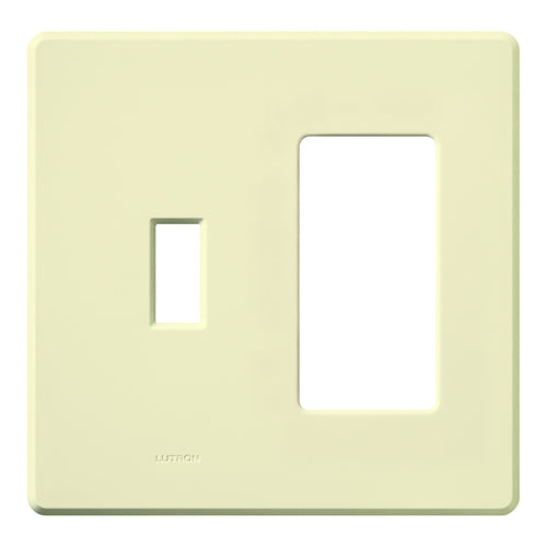 Lutron Fassada 2-Gang Wall Plate - 1 Traditional & 1 Designer Opening | FG-2-TD