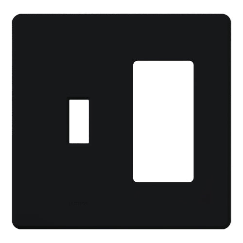 Lutron Fassada 2-Gang Wall Plate - 1 Traditional & 1 Designer Opening | FG-2-TD