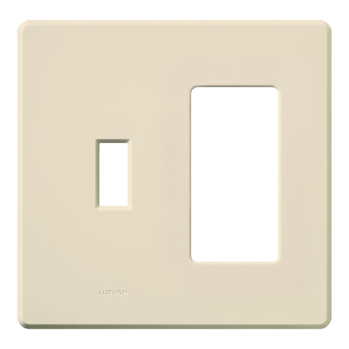 Lutron Fassada 2-Gang Wall Plate - 1 Traditional & 1 Designer Opening | FG-2-TD