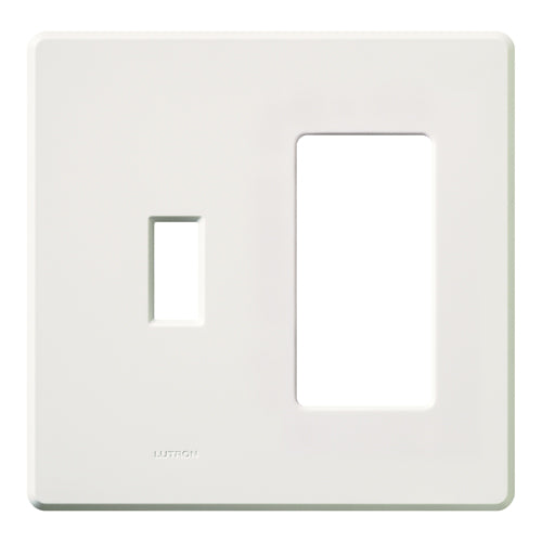 Lutron Fassada 2-Gang Wall Plate - 1 Traditional & 1 Designer Opening | FG-2-TD