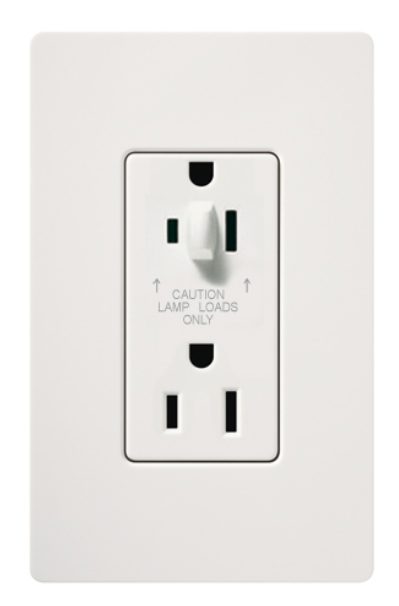 Lutron Half Dimming Tamper-Resistant Receptacles - Satin Color 15A 120/125V | SCR-15-HDTR-XX