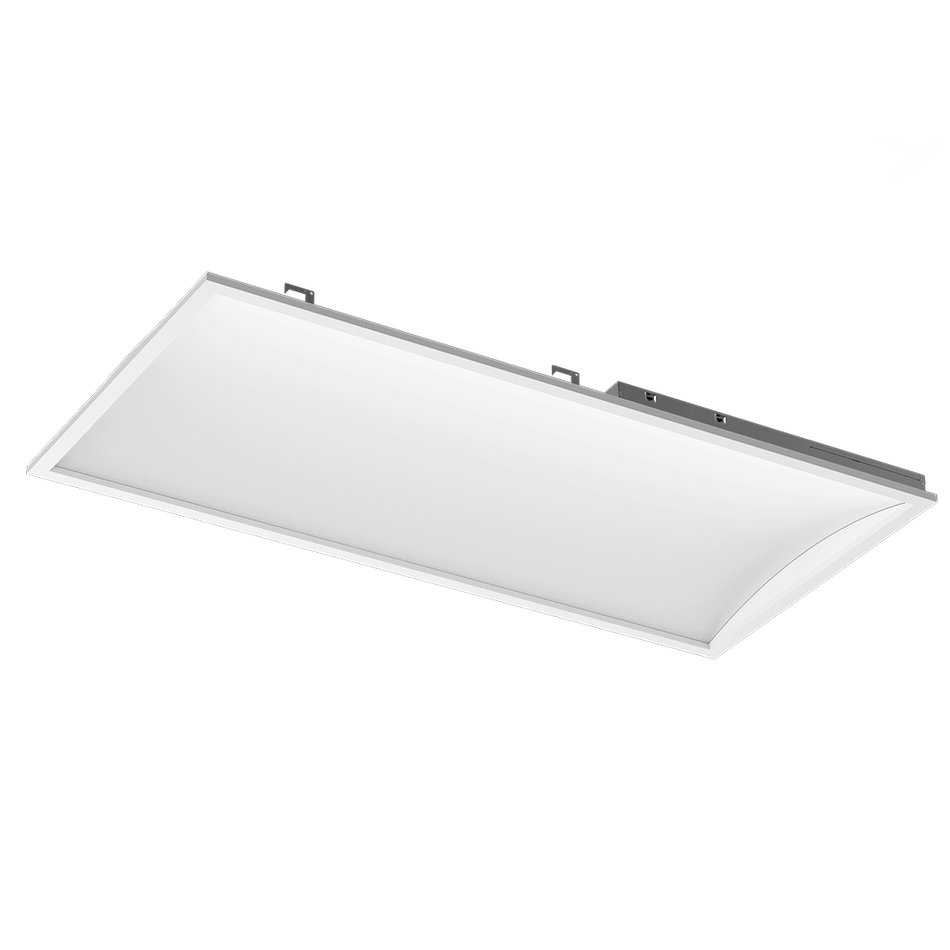 Reno Aim - 2x4 Indirect Curved Panel - Selectable Wattage 30/40/50W - Selectable CCT 35/40/5000K - 120-347V - White Finish | RENO-24BPID-DV-MCCT-MW