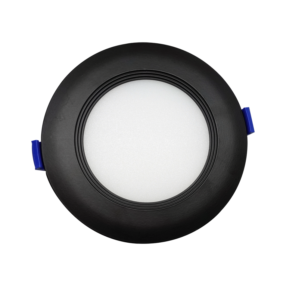 Brilliance - 4" Baffle Trim Slim Recessed Downlight - 12W - Selectable CCT 27/30/35/40/5000K - 120V - Black Finish — Title: Default Title
