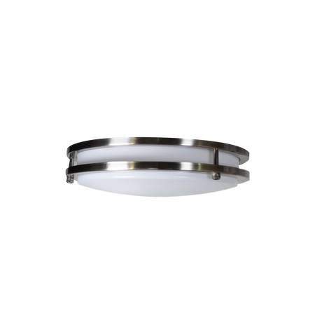 Product Display Visual of the SKU: RENO-CLD-10"-BN-MW-MCCT-G2 for Marketing of theReno 10" Slim Double Ring Ceiling Fixture 

Selectable Wattage 8/12/16W | Selectable CCT 27/30/35/40/50K | 120V | RENO-CLD-10"-BN-MW-MCCT-G2