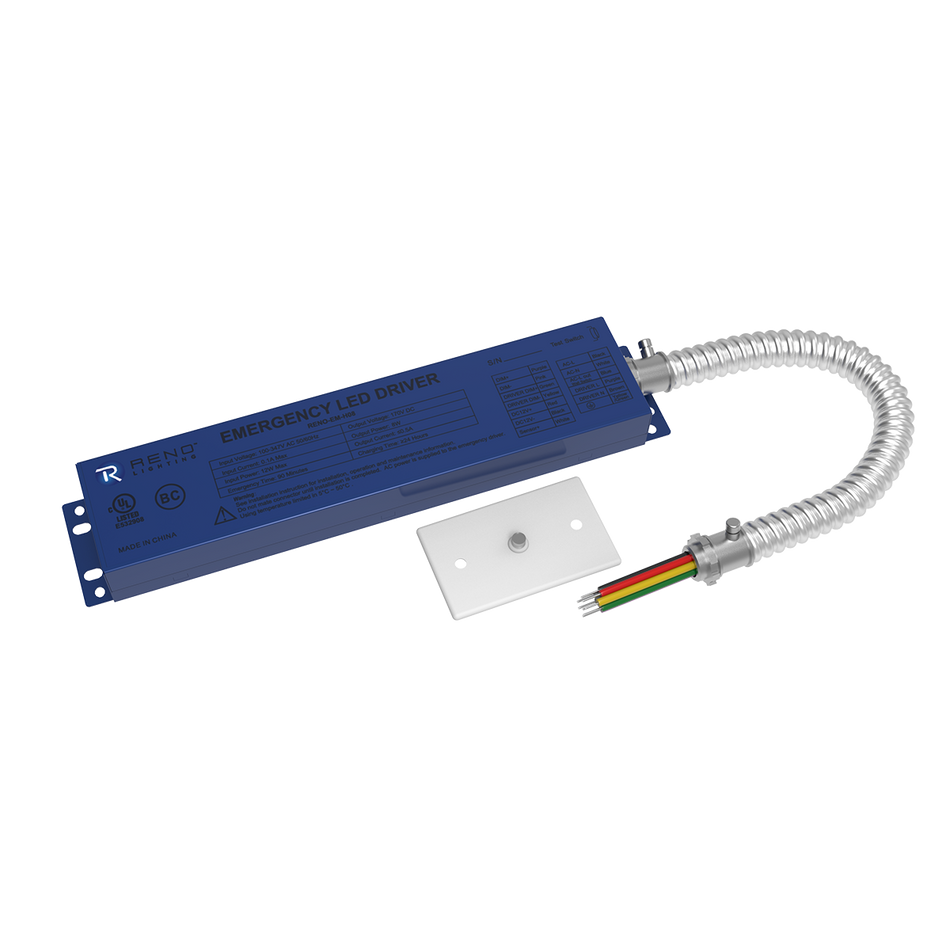 Reno Emergency LED Driver - External Mount - 8W - 100-347Vac - 50/60Hz | RENO-EM-H08