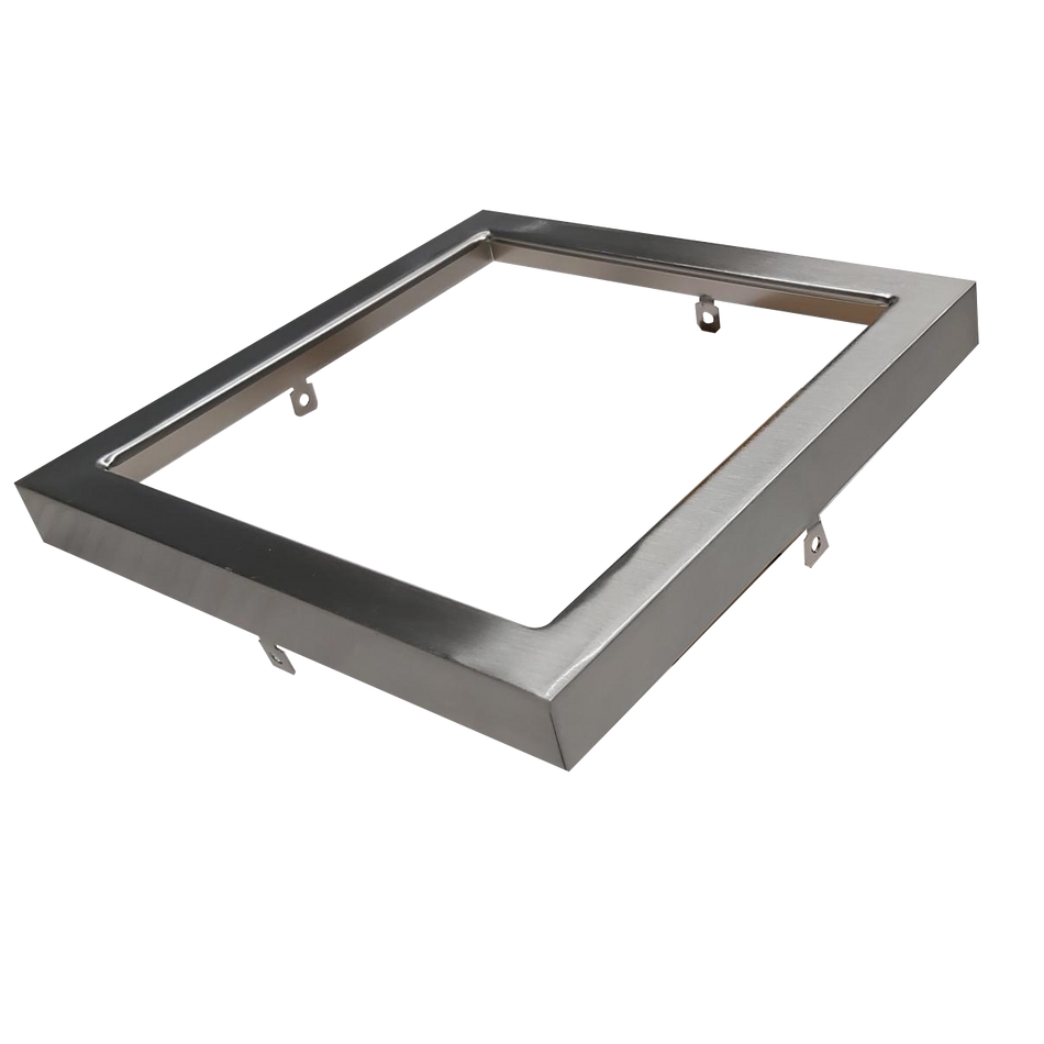 Sol - 7" Black Trim for Square Slim Surface Fixture — Finish: Brushed Nickel