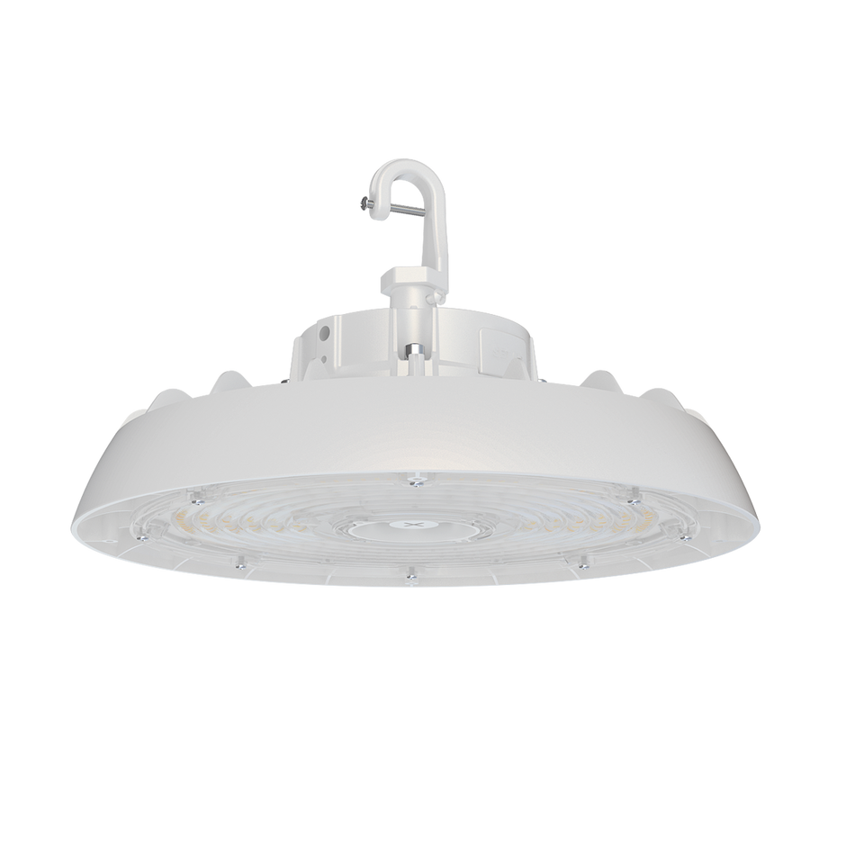 Product Display Visual of the SKU: RENO-HBU-150W-DV-MCCT-R1-ECO for Marketing of theReno ECO UFO Highbay R1 

Selectable Wattage 100/125/150W | Selectable CCT 35/40/50K | 120-347V | 6FT cord | White Finish | RENO-HBU-150W-DV-MCCT-R1-ECO