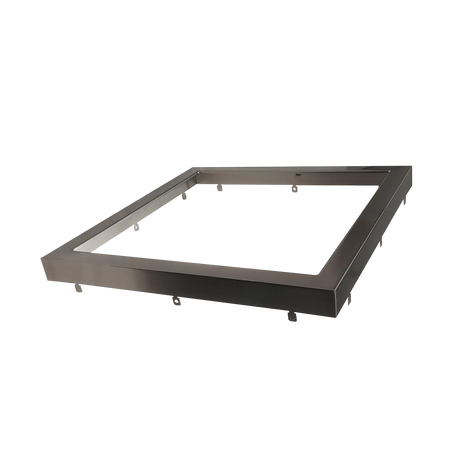 Sol - 12" Black Trim for Square Slim Surface Fixture — Finish: Brushed Nickel
