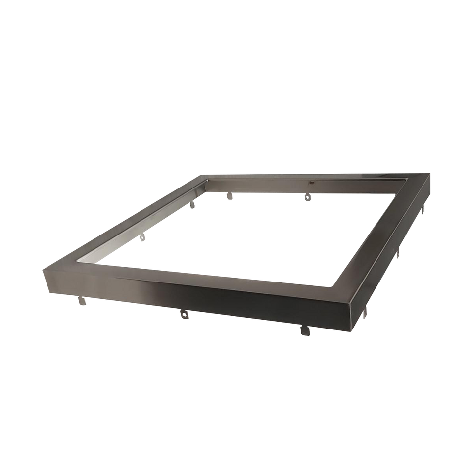 Sol - 12" Black Trim for Square Slim Surface Fixture — Finish: Brushed Nickel