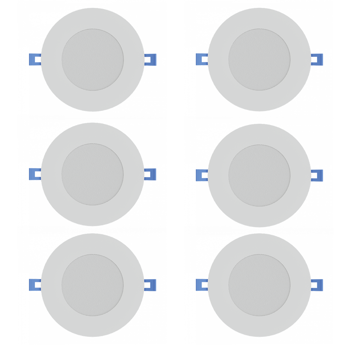 Product Display Visual of the SKU: RENO-4-S12W-MCCT-WH-6P for Marketing of theReno Value Pack 4" Slim Recessed Downlight | 6 Pack 

12W | Selectable CCT 27/30/35/40/50K | 120V | White Finish | RENO-4-S12W-MCCT-WH-6P