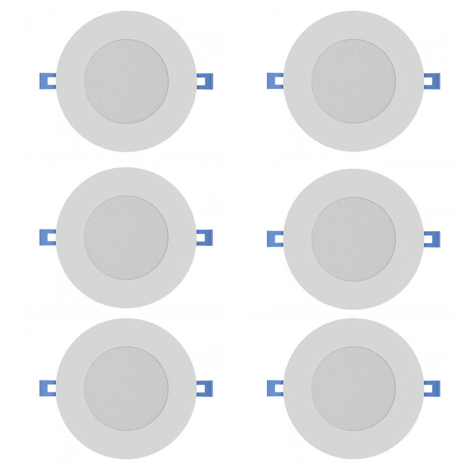 Product Display Visual of the SKU: RENO-4-S12W-MCCT-WH-6P for Marketing of theReno Value Pack 4" Slim Recessed Downlight | 6 Pack 

12W | Selectable CCT 27/30/35/40/50K | 120V | White Finish | RENO-4-S12W-MCCT-WH-6P