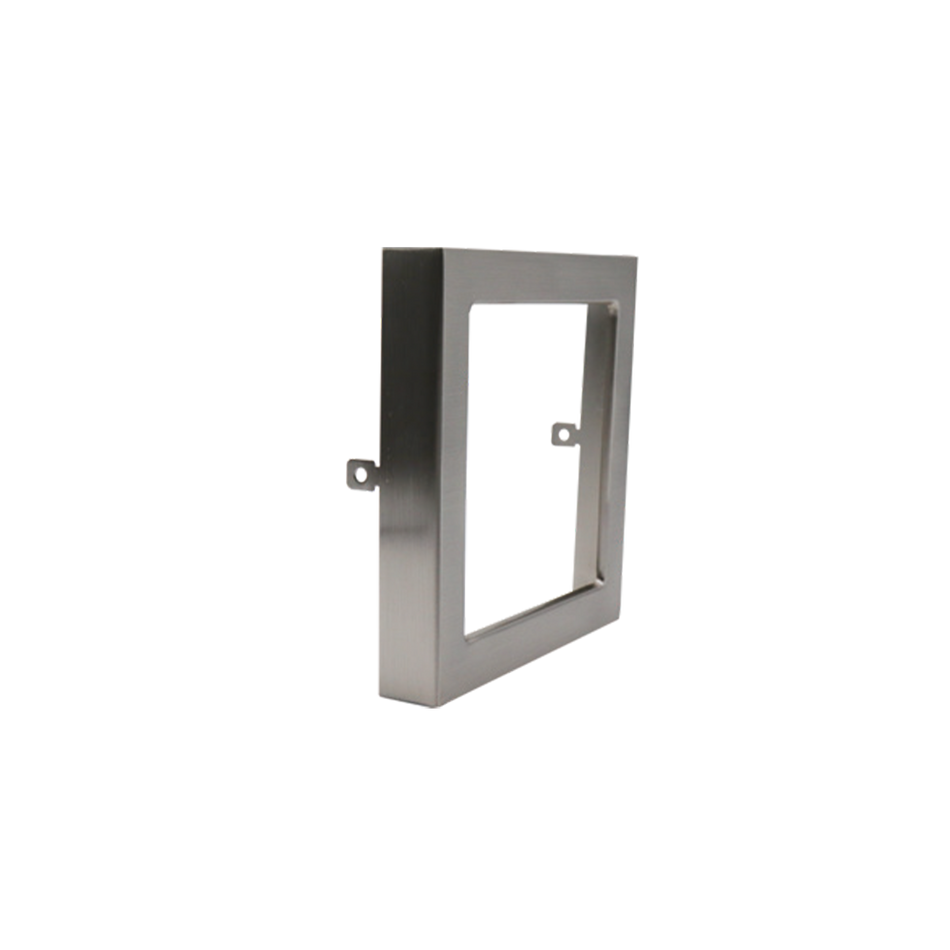 Sol - 5" Black Trim for Square Slim Surface Fixture — Finish: Brushed Nickel