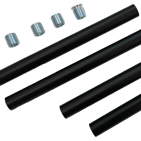 Reno Story - Cylinder Light Pendant Mount Kit - 4 x 12" Connectable Pendant Rods, up to 48" in Length | RENO-CYDL-6-PM