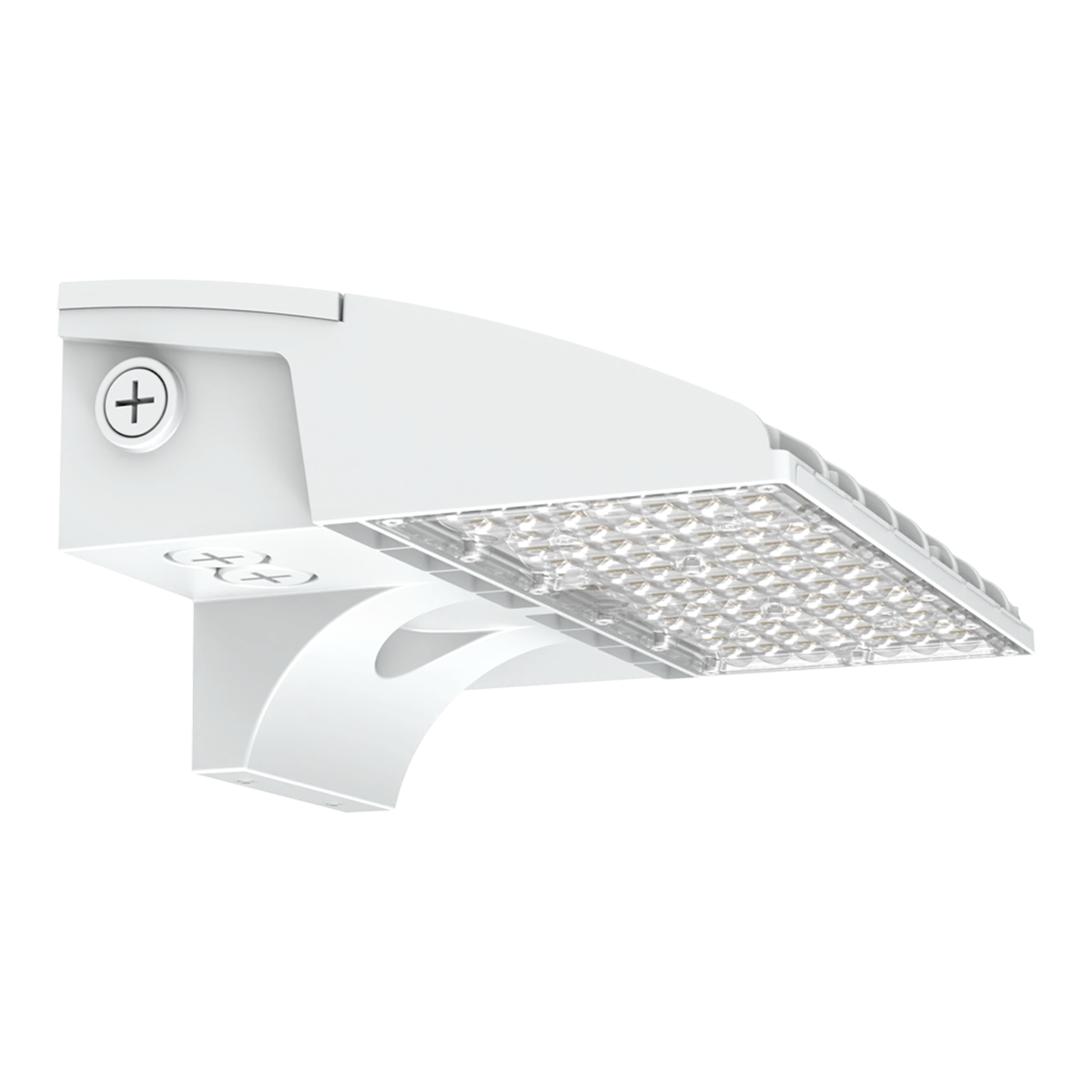 Meridian - Cut Off Wall Pack R1 - Selectable Wattage 36/48/60W - Selectable CCT 30/40/50K - 120-347V - Built-In DC Photocell — Finish: White, Reflector: R1