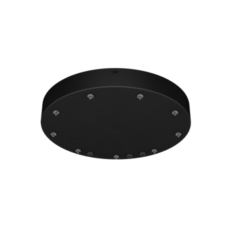 Reno Aurora - Canopy Kit for the Architectural Ring Fixture Suitable for mounting three fixtures - Includes the Cable Gripper, Ceiling Bracket, and Driver Bracket — Color: Black
